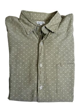 Steven Alan Olive Green Men's Button-Up Shirt 100% cotton